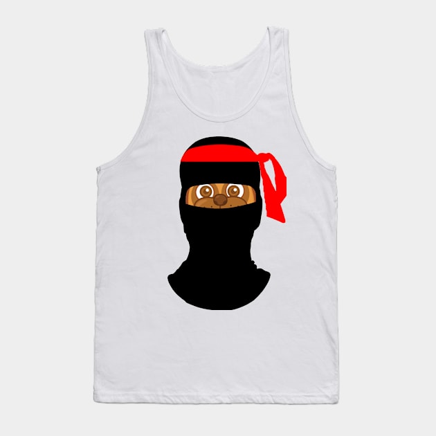 Ninja pug cartoon print! Tank Top by ericsj11